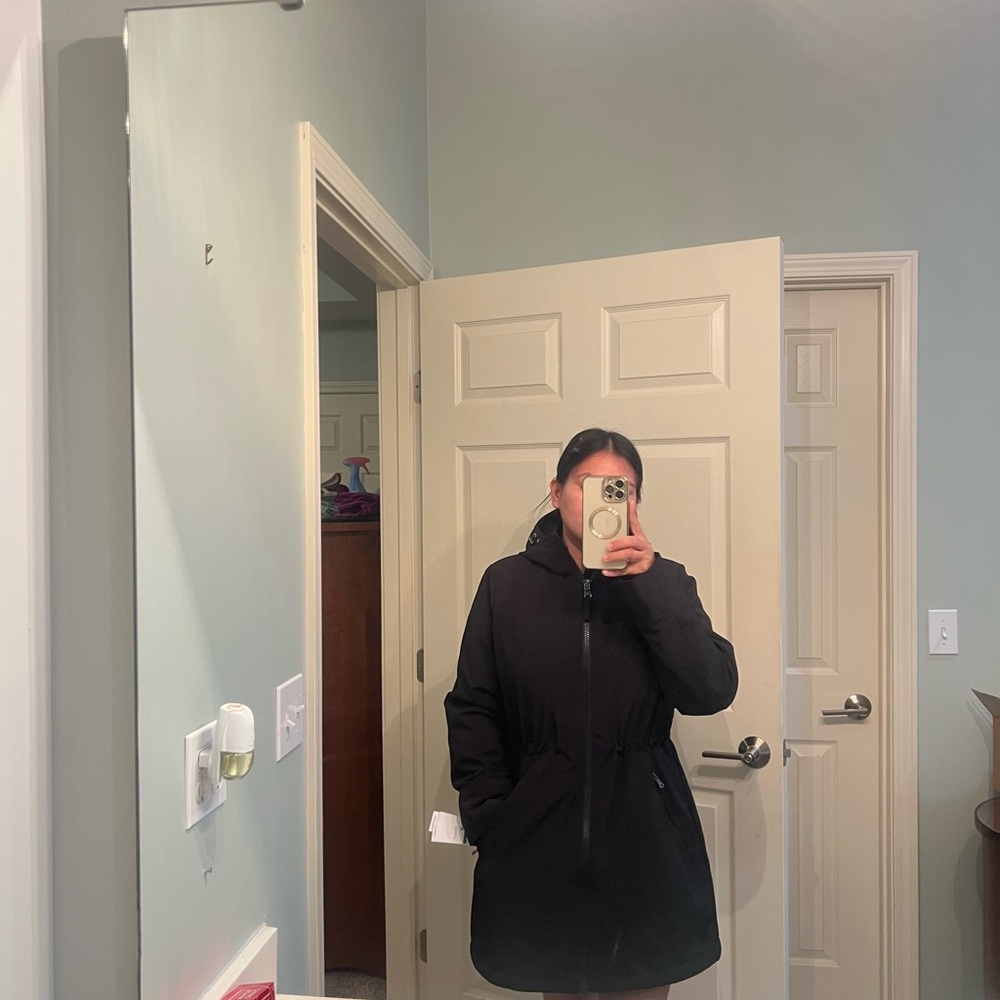 Black Hooded Winter Coat